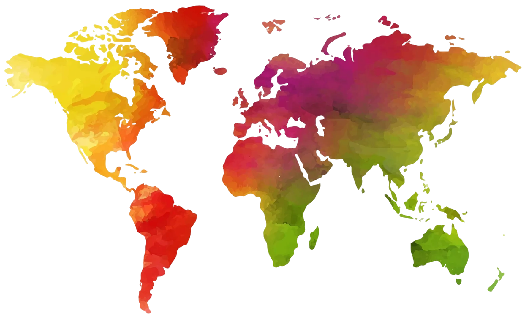 World Map showing AIIKS global presence